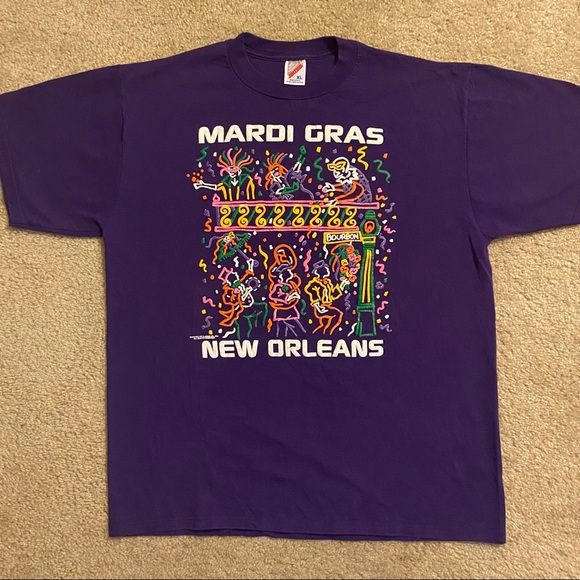 Jerzees Other - Vintage 90's Mardi Gras T-shirt Made in USA Size L